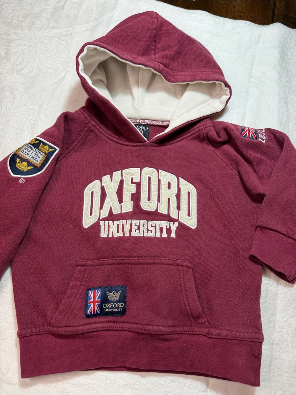 Kids' Oxford University Maroon Hoodie Sweatshirt